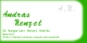 andras menzel business card